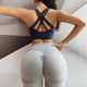 Yoga Bra Woman High Impact Sports Bra Cross Back Gym Workout Running Push Up Bra Crop Top Quick Dry Stretchy Fitness Top