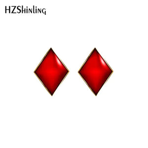 Earrings Poker Icon Funny Earrings Acrylic Resin Craft Epoxy Ear Accessories