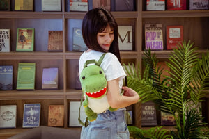 New Fashion Creative 3D Dinosaur Backpack Cute Animal Cartoon Plush Backpack Dinosaurs Bag for Children Kids Boy Gifts