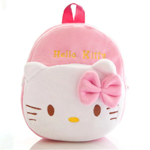 Disney Marvel Children's Anime Plush Backpack Mickey Mouse Spiderman Iron Man Kitty Cat High Capacity Cartoons Figure Baby Bag