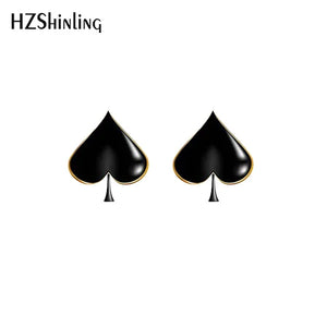 Earrings Poker Icon Funny Earrings Acrylic Resin Craft Epoxy Ear Accessories