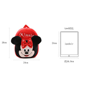 Disney Marvel Children's Anime Plush Backpack Mickey Mouse Spiderman Iron Man Kitty Cat High Capacity Cartoons Figure Baby Bag