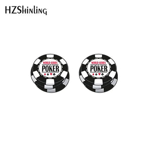 Earrings Poker Icon Funny Earrings Acrylic Resin Craft Epoxy Ear Accessories