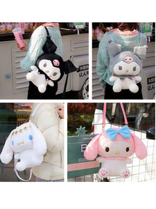 Kawaii Japanese Style Backpack Plush Melodying Back Bag Girl's School Bag Cartoon Kuromies Bags Gifts For Girlfriend Children