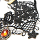 Victorian Gothic Halloween Red Rhinestone Charms Vampire Maxi Necklace Choker Fashion  Cocktail Evening Party Dress Jewelry