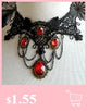 Victorian Gothic Halloween Red Rhinestone Charms Vampire Maxi Necklace Choker Fashion  Cocktail Evening Party Dress Jewelry