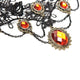 Victorian Gothic Halloween Red Rhinestone Charms Vampire Maxi Necklace Choker Fashion  Cocktail Evening Party Dress Jewelry