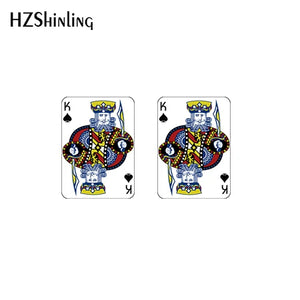 Earrings Poker Icon Funny Earrings Acrylic Resin Craft Epoxy Ear Accessories
