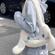 Kawaii Sanrio Plush Handbag Cinnamoroll Kuromi my Melody Women Tote Bagpack Shoulder Bag Fashion Female Messenger Bags Xmas Gift