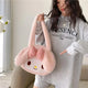 Kawaii Sanrio Plush Handbag Cinnamoroll Kuromi my Melody Women Tote Bagpack Shoulder Bag Fashion Female Messenger Bags Xmas Gift