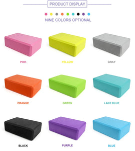 Colored EVA Yoga Block Brick Non-Slip Body Shaping Health Training Sports Stretching Exercise Pilates Gym Foam Fitness Equipment