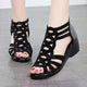 New Roman Sandals for Women 2024 Summer New Soft Sole Outer Wear Women's Wedge Shoes Fashion Casual Designer Shoes for Women