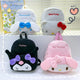 Sanrio plush backpacks featuring Cinnamoroll, Hello Kitty, Kuromi, and My Melody in a cute and versatile design for students.