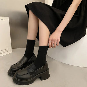 Small Leather Shoes Women's Vintage Damen Schuhe Schuhe Damen Zapatos Plataforma Calzado Mujer Sapatos Femininas Womens Shoes