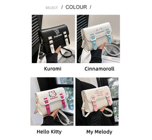 Sanrio Shoulder Bag My Melody Bagpack Cinnamoroll Messenger Tote Y2K Hello Kitty Bag Kuromi Makeup Storage Crossbody Fashion Toy