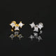 Stainless Steel Piercing Ear Helix Rook Tragus Snug Lobe Flat Earring for Women Zircon Piercing Drop Earring Matching Jewelry