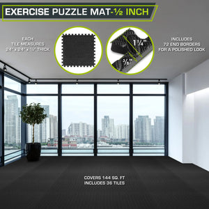 12PCS Fitness Non-Slip Shock Mat 30*30cm