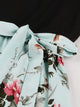 French printed dress, long sleeved skirt