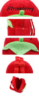Cute Strawberry Plush Backpack Cartoon Animal Mini School Bags Candy Bag for Kids Baby Girl Boy Gift 1-3 Years