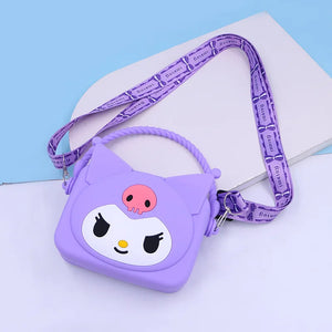 Sanrio Bag Kawaii Kitty Cinnamoroll Kuromi My Melody Coin Purse Shoulder Bags for Girl Cute Doll Handbag Kids Birthday Gift