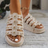 Women Platform Ssandals High Heels Slippers 2024 New Summer Flip Flops Beach Sandals Femme Designer New Rivet Party Dress Slides