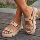 Women Platform Ssandals High Heels Slippers 2024 New Summer Flip Flops Beach Sandals Femme Designer New Rivet Party Dress Slides