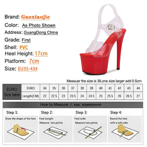 17CM High Heels Dance Shoes Modern Peep Toe Sandal
