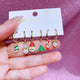 MIGGA 6pcs Mix and Match Christmas Dangle Earrings Set Gold Color Women Party Gift Jewelry