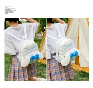 Sanrio Plush Bag Korean Version Cute and Versatile Plush Large Capacity Girl Heart Backpack Cartoon Leisure Student Backpack