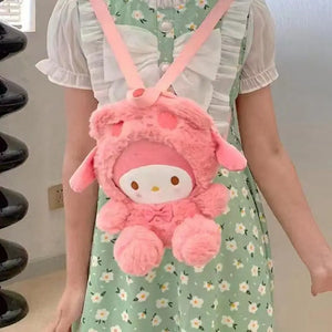 Sanrio Plush Backpack: Kuromi, Cinnamoroll Plushie Bag