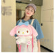 Large Sanrio Plush Backpack Cute Cinnamoroll Plush Doll My Melody Bag Cartoon Kawaii  Kulomi Plush Bag Gifts for Kids Girls