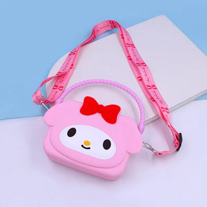 Sanrio Bag Kawaii Kitty Cinnamoroll Kuromi My Melody Coin Purse Shoulder Bags for Girl Cute Doll Handbag Kids Birthday Gift
