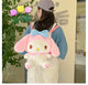Large Sanrio Plush Backpack Cute Cinnamoroll Plush Doll My Melody Bag Cartoon Kawaii  Kulomi Plush Bag Gifts for Kids Girls