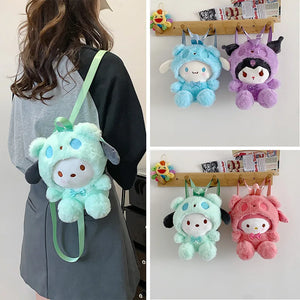 Sanrio Plush Backpack: Kuromi, Cinnamoroll Plushie Bag