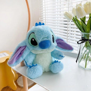 New Disney Cartoon Plush Backpack Kawai Stitch Doll Shoulder Bag Autumn And Winter Style Children'S Schoolbag Kindergarten Gifts