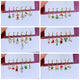 MIGGA 6pcs Mix and Match Christmas Dangle Earrings Set Gold Color Women Party Gift Jewelry