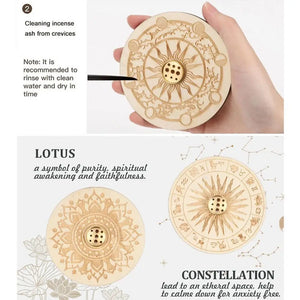 Incense Stick Holder Wood Burner Incense Holder for Living Room Yoga Room Tea Study Room Fragrance Accessories Home Decor