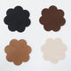 Satin Black Flower Breast Pasties Adhesive Bra For Women