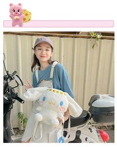Large Sanrio Plush Backpack Cute Cinnamoroll Plush Doll My Melody Bag Cartoon Kawaii  Kulomi Plush Bag Gifts for Kids Girls