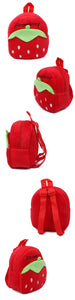 Cute Strawberry Plush Backpack Cartoon Animal Mini School Bags Candy Bag for Kids Baby Girl Boy Gift 1-3 Years