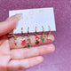 MIGGA 6pcs Mix and Match Christmas Dangle Earrings Set Gold Color Women Party Gift Jewelry
