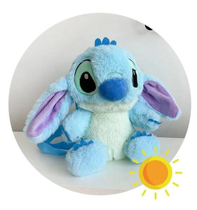 New Disney Cartoon Plush Backpack Kawai Stitch Doll Shoulder Bag Autumn And Winter Style Children'S Schoolbag Kindergarten Gifts