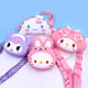 Sanrio Bag Kawaii Kitty Cinnamoroll Kuromi My Melody Coin Purse Shoulder Bags for Girl Cute Doll Handbag Kids Birthday Gift