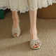 Women's Shoes 2024 High Quality Open Toe Solid Women's Sandals Summer Fashion Beach Sandals Square Heel PU Casual Sandals