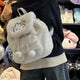 Sanrio Hellokitty Kuromi Mymelody Plush School Bag Kawaii Shoulder Bag Simple All-match Satchel Handbag Women's Fashion Backpack