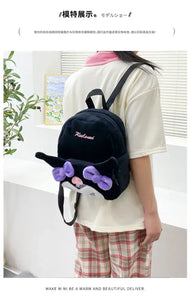 Sanrio Plush Bag Korean Version Cute and Versatile Plush Large Capacity Girl Heart Backpack Cartoon Leisure Student Backpack