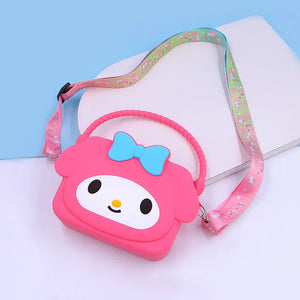 Sanrio Bag Kawaii Kitty Cinnamoroll Kuromi My Melody Coin Purse Shoulder Bags for Girl Cute Doll Handbag Kids Birthday Gift
