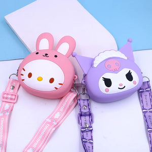 Sanrio Bag Kawaii Kitty Cinnamoroll Kuromi My Melody Coin Purse Shoulder Bags for Girl Cute Doll Handbag Kids Birthday Gift