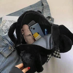 Kawaii Sanrio Plush Handbag Cinnamoroll Kuromi my Melody Women Tote Bagpack Shoulder Bag Fashion Female Messenger Bags Xmas Gift