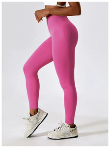 Scrunch Butt Gym Leggings Women Clothing  V Cross High Waist Yoga Pants Seamless Sports Leggings Femme Push Up Yoga Leggings